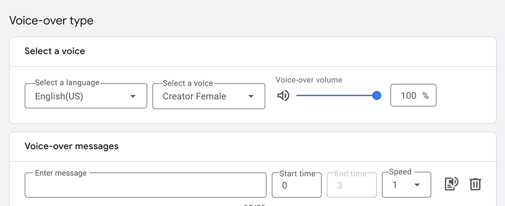 voice over options
